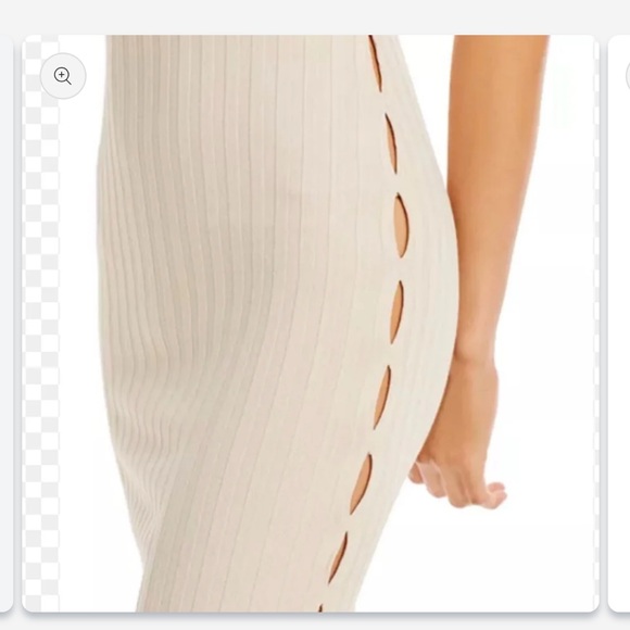 REVOLVE x Cotton Citizen NWT Brown Ribbed Cutout Midi Skirt 🤎 Size XS 🤎 - Picture 3 of 5